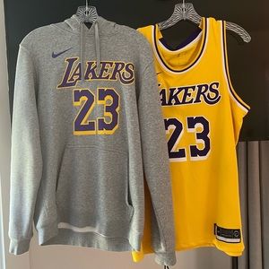 Nike Lakers LeBron James Hoodie Jersey Bundle Pack
